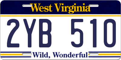 WV license plate 2YB510