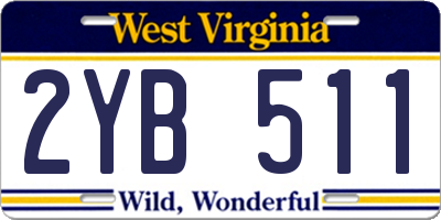 WV license plate 2YB511