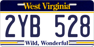 WV license plate 2YB528