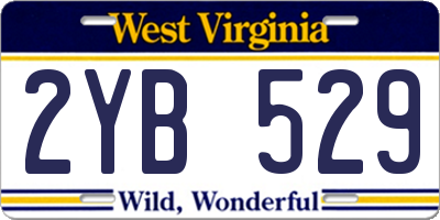 WV license plate 2YB529