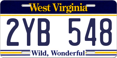 WV license plate 2YB548
