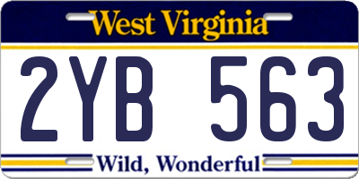 WV license plate 2YB563
