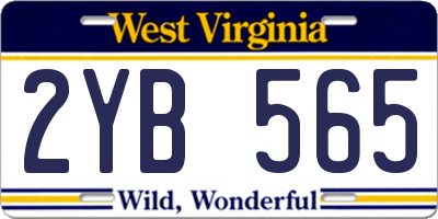 WV license plate 2YB565