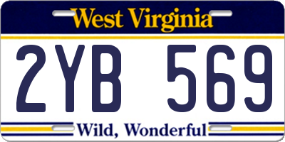 WV license plate 2YB569