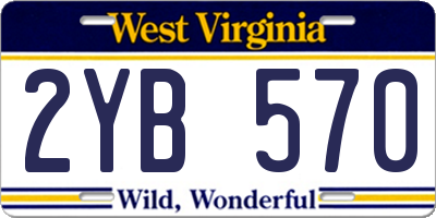 WV license plate 2YB570