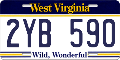 WV license plate 2YB590