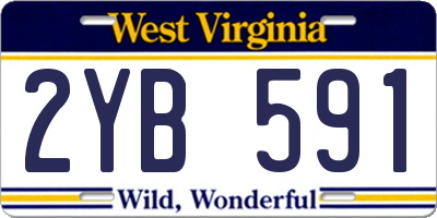 WV license plate 2YB591