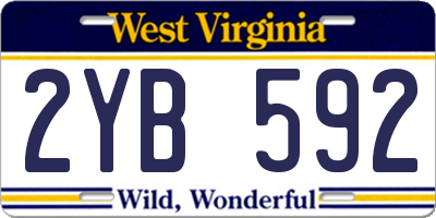 WV license plate 2YB592
