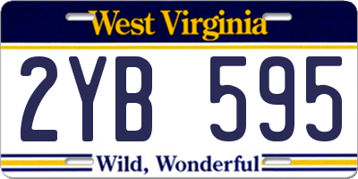 WV license plate 2YB595