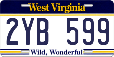 WV license plate 2YB599
