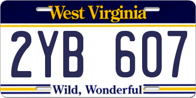 WV license plate 2YB607
