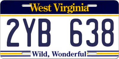 WV license plate 2YB638