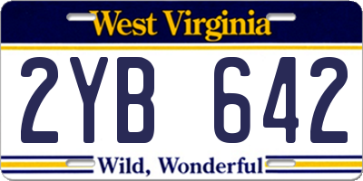 WV license plate 2YB642