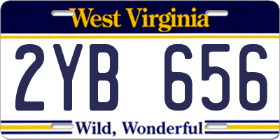 WV license plate 2YB656