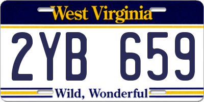 WV license plate 2YB659