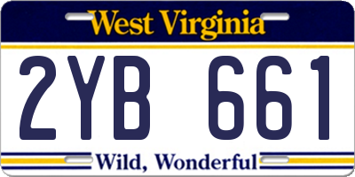 WV license plate 2YB661