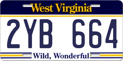 WV license plate 2YB664