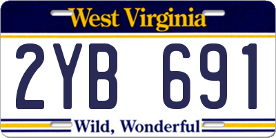 WV license plate 2YB691