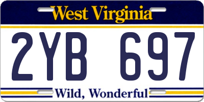 WV license plate 2YB697