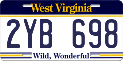 WV license plate 2YB698