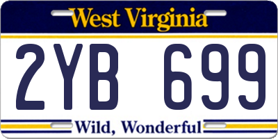 WV license plate 2YB699