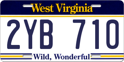 WV license plate 2YB710