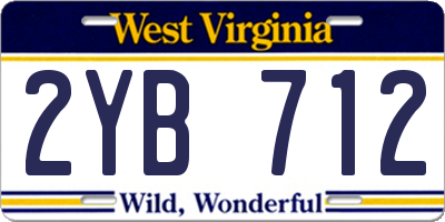 WV license plate 2YB712