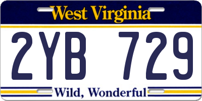 WV license plate 2YB729