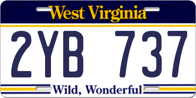 WV license plate 2YB737