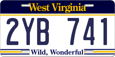 WV license plate 2YB741