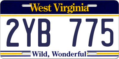 WV license plate 2YB775
