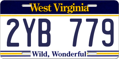 WV license plate 2YB779