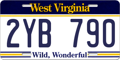 WV license plate 2YB790