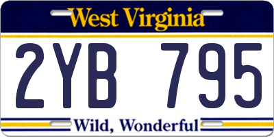 WV license plate 2YB795