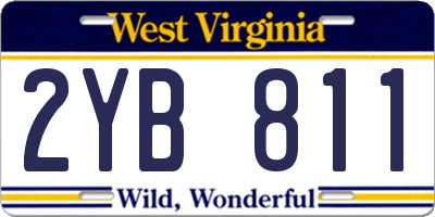 WV license plate 2YB811