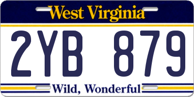WV license plate 2YB879