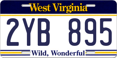 WV license plate 2YB895