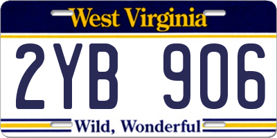 WV license plate 2YB906