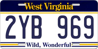 WV license plate 2YB969