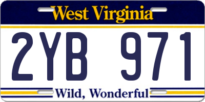 WV license plate 2YB971