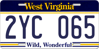 WV license plate 2YC065