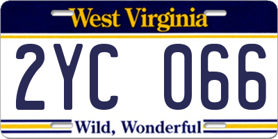 WV license plate 2YC066