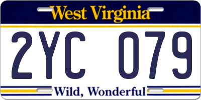 WV license plate 2YC079