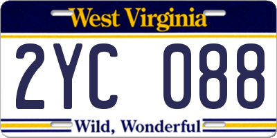 WV license plate 2YC088