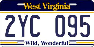 WV license plate 2YC095