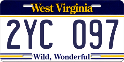 WV license plate 2YC097