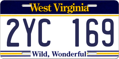 WV license plate 2YC169