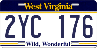 WV license plate 2YC176