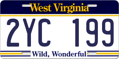 WV license plate 2YC199