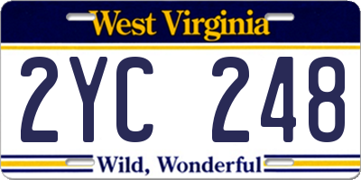 WV license plate 2YC248